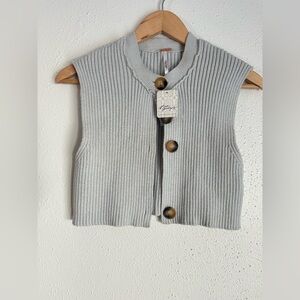 Free People Naiome Rib Micro Vest - Small